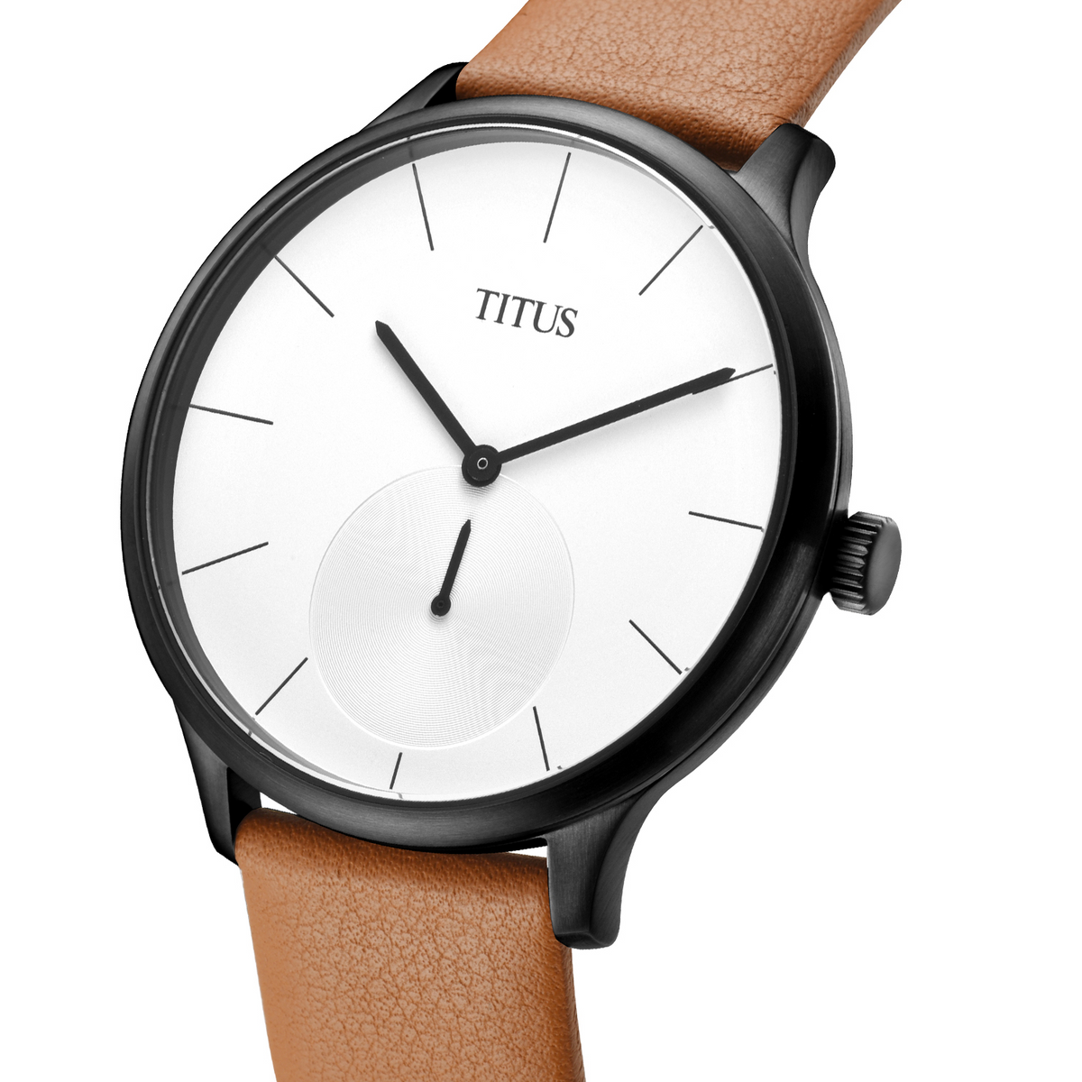 นาฬิกาผู้ชาย Interlude 2 เข็ม ระบบควอตซ์ สายหนัง ขนาดตัวเรือน 43 มม. (W06-03053-006)