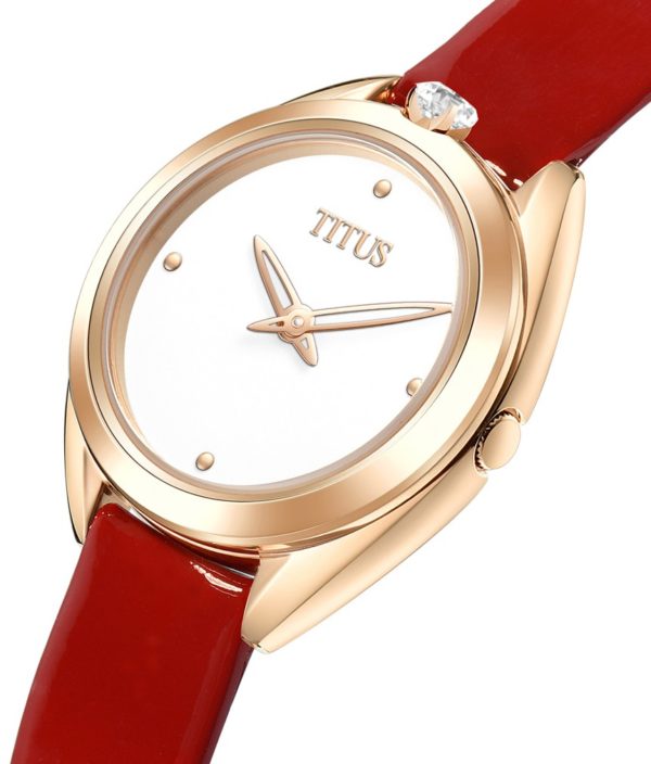 นาฬิกาผู้หญิง Ring & Knot 2 เข็ม ระบบควอตซ์ สายหนัง ขนาดตัวเรือน 24 มม. (W06-03133-003)