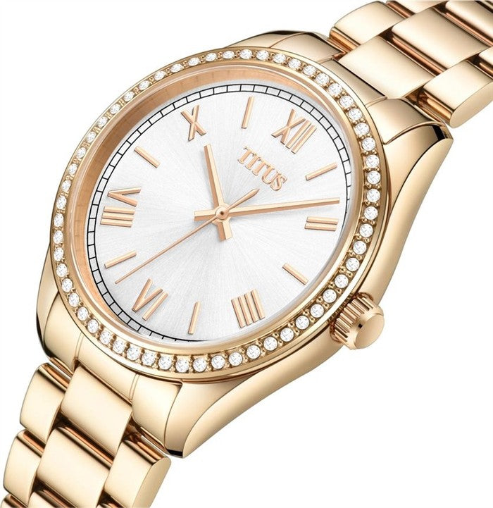 นาฬิกาผู้หญิง Fair Lady 3 เข็ม ระบบควอตซ์ สายสเตนเลสสตีล ขนาดตัวเรือน 32 มม. (W06-03150-013)