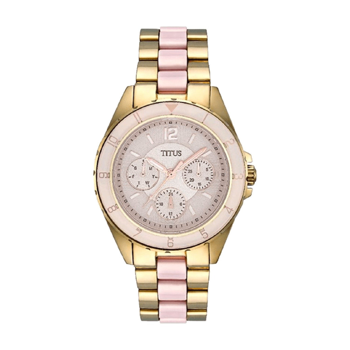 นาฬิกาผู้หญิง Perse มัลติฟังก์ชัน ระบบควอตซ์ สายสเตนเลสสตีลและเซรามิก ขนาดตัวเรือน 36 มม. (W06-03248-003)