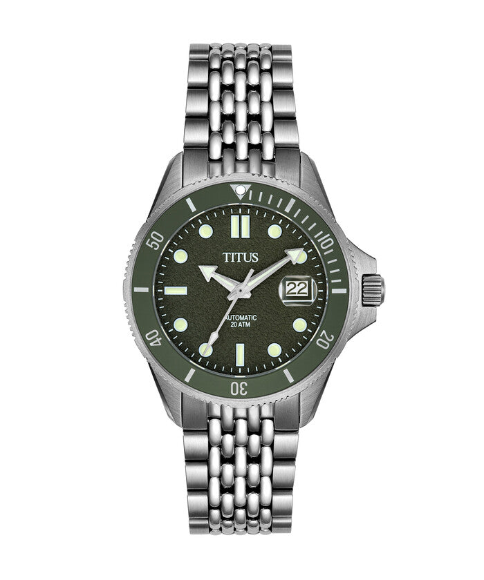 นาฬิกาผู้ชาย Valor 3 เข็ม วันที่ ระบบออโตเมติก สายสเตนเลสสตีล ขนาดตัวเรือน 43 มม. (W06-03250-016)