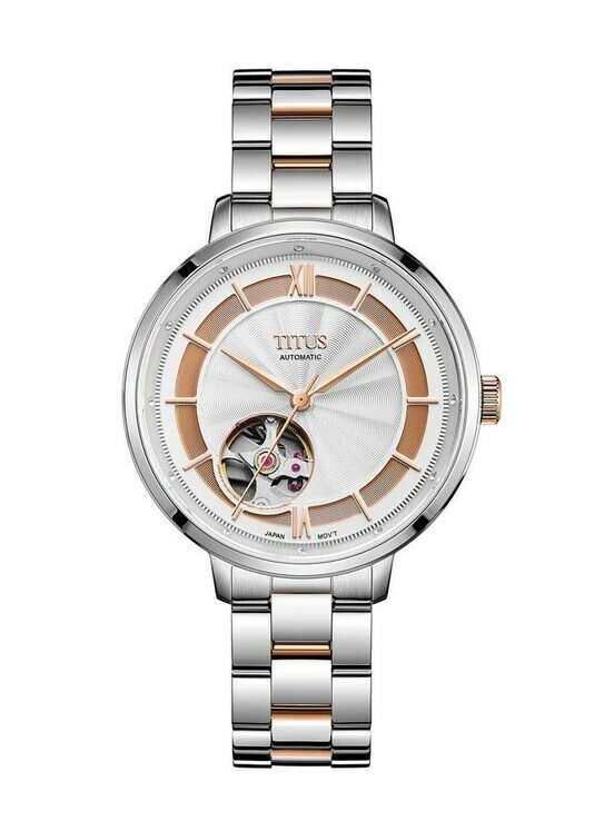 นาฬิกาผู้หญิง Enlight Skeleton 3 เข็ม ระบบออโตเมติก สายสเตนเลสสตีล ขนาดตัวเรือน 36 มม. (W06-03278-002)