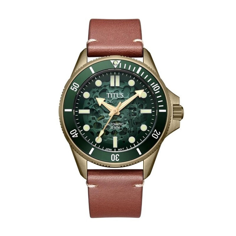 นาฬิกาผู้ชาย Valor 3 เข็ม ระบบออโตเมติก สายหนัง ขนาดตัวเรือน 43 มม. (W06-03296-005)