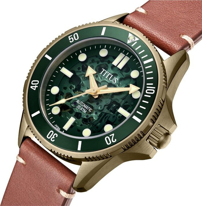 นาฬิกาผู้ชาย Valor 3 เข็ม ระบบออโตเมติก สายหนัง ขนาดตัวเรือน 43 มม. (W06-03296-005)