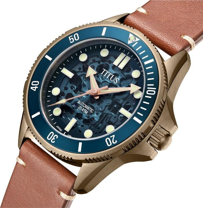 นาฬิกาผู้ชาย Valor 3 เข็ม Skeleton ระบบออโตเมติก สายหนัง ขนาดตัวเรือน 43 มม. (W06-03296-006)
