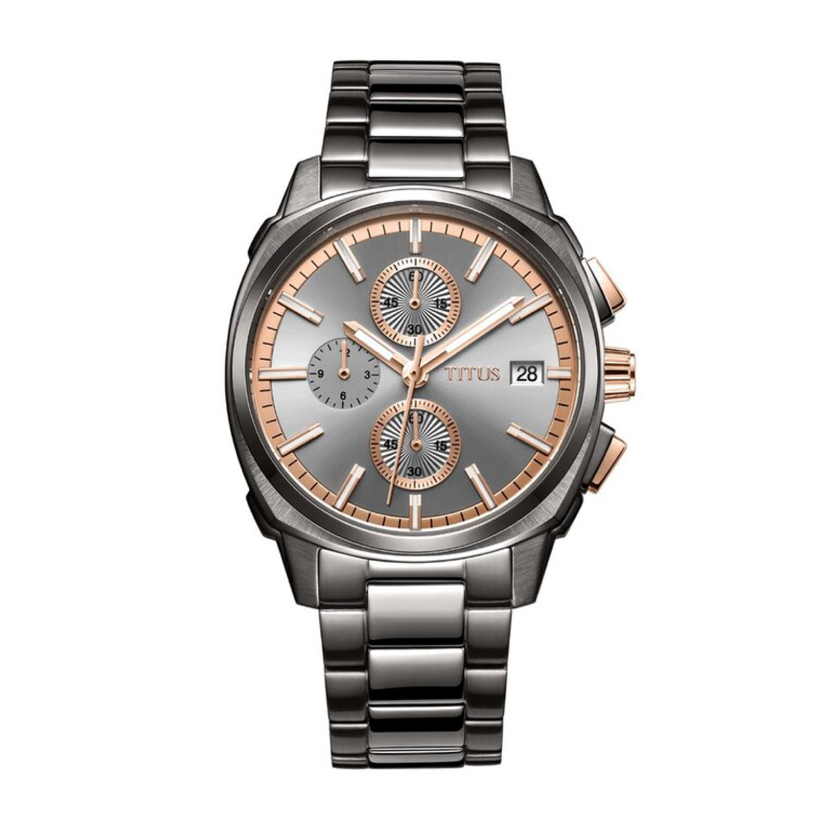 นาฬิกาผู้ชาย Modernist โครโนกราฟ ระบบควอตซ์ สายสเตนเลสสตีล ขนาดตัวเรือน 40 มม. (W06-03308-005)