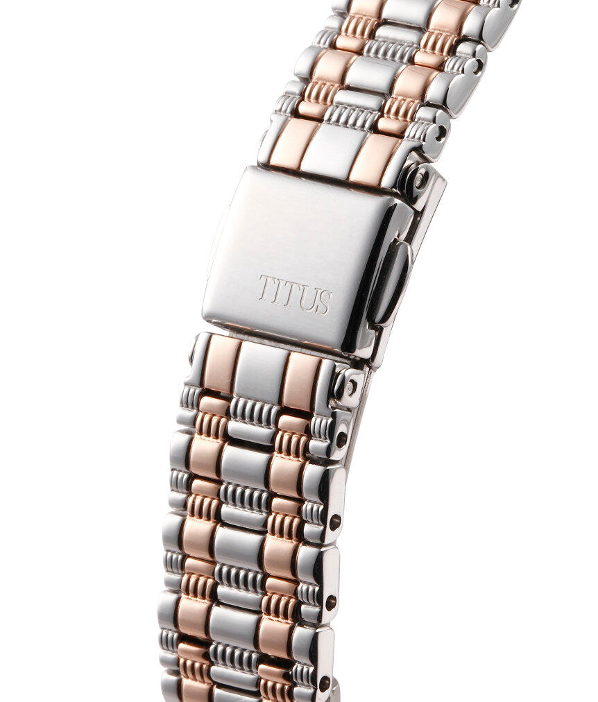 นาฬิกาผู้หญิง Fair Lady 3 เข็ม วันที่ ระบบควอตซ์ สายสเตนเลสสตีล ขนาดตัวเรือน 24 มม. (W06-03320-002)