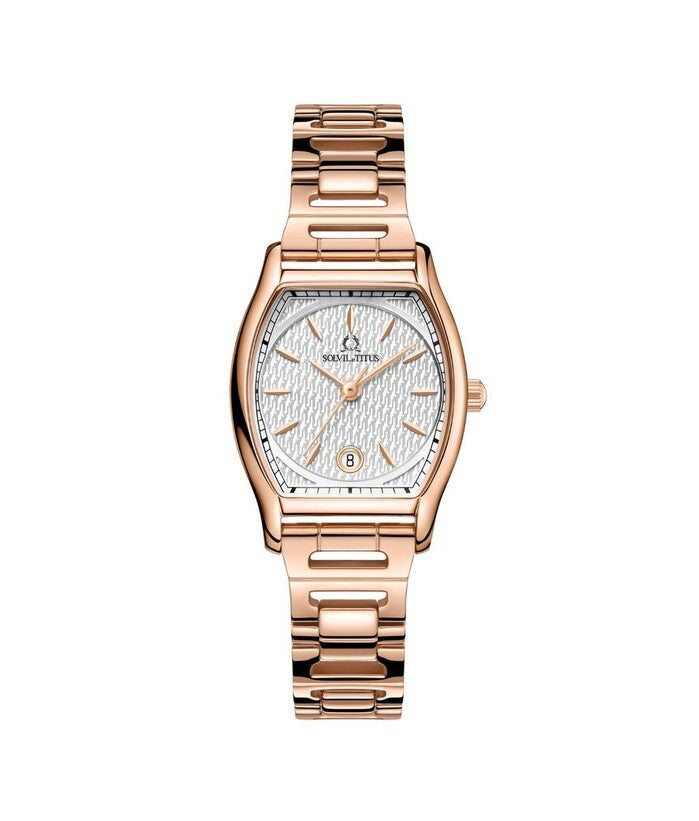 นาฬิกาผู้หญิง Barista 3 เข็ม วันที่ ระบบควอตซ์ สายสเตนเลสสตีล ขนาดตัวเรือน 24.7 มม. (W06-03326-002)