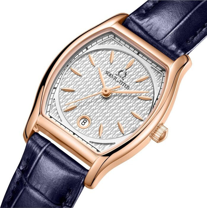 นาฬิกาผู้หญิง Barista 3 เข็ม วันที่ ระบบควอตซ์ สายหนัง ขนาดตัวเรือน 24.7 มม. (W06-03326-004)