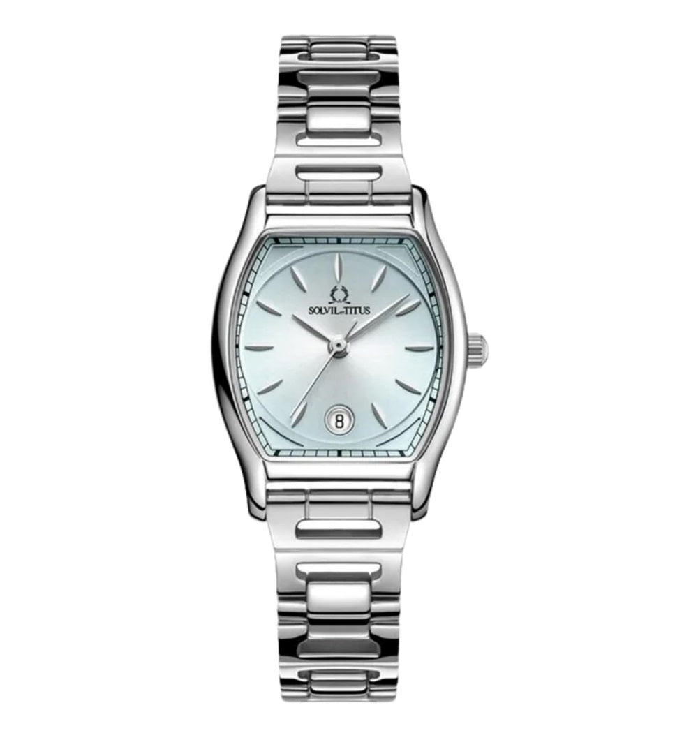 นาฬิกาผู้หญิง Barista 3 เข็ม วันที่ ระบบควอตซ์ สายสเตนเลสสตีล ขนาดตัวเรือน 24.7 มม. (W06-03326-007)