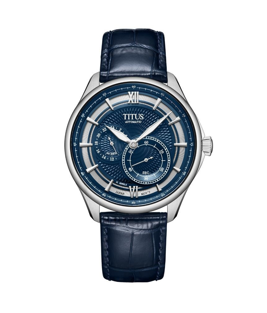 นาฬิกาผู้ชาย Classic มัลติฟังก์ชัน ระบบออโตเมติก สายหนัง ขนาดตัวเรือน 41 มม. (W06-03332-001)