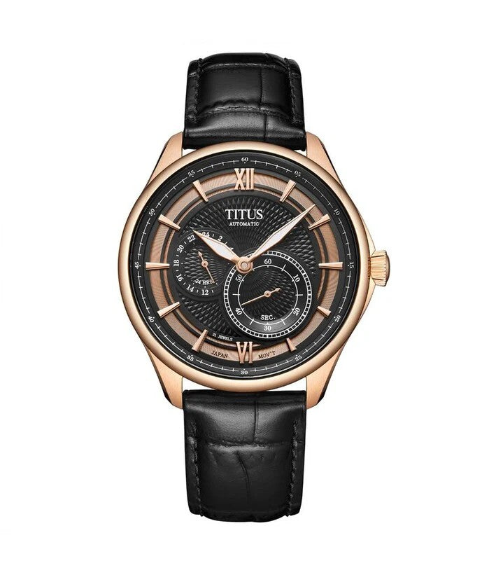 นาฬิกาผู้ชาย Classic มัลติฟังก์ชัน ระบบออโตเมติก สายหนัง ขนาดตัวเรือน 41 มม. (W06-03332-005)