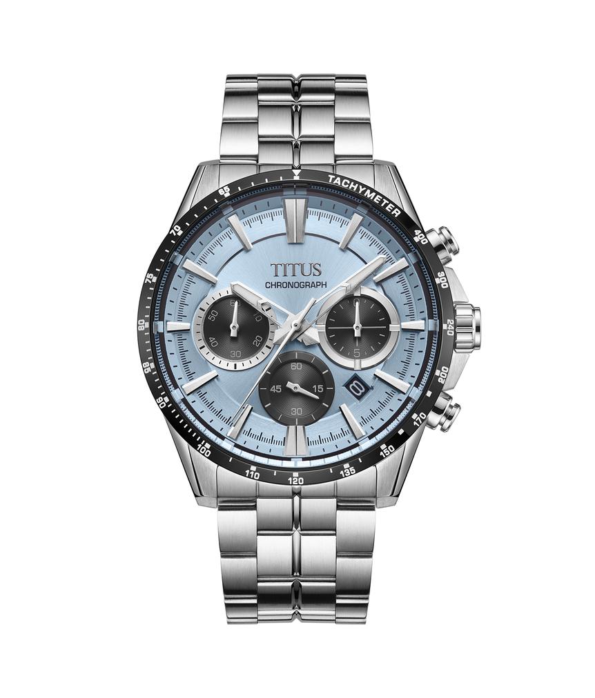 นาฬิกาผู้ชาย Saber โครโนกราฟ ระบบควอตซ์ สายสเตนเลสสตีล ขนาดตัวเรือน 44.2 มม. (W06-03337-003)