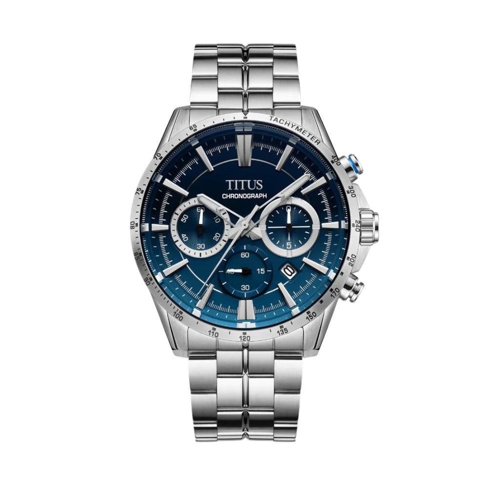 นาฬิกาผู้ชาย Saber โครโนกราฟ ระบบควอตซ์ สายสเตนเลสสตีล ขนาดตัวเรือน 44.2 มม. (W06-03337-011)