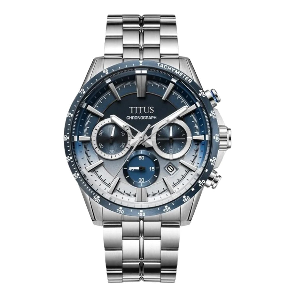 นาฬิกาผู้ชาย Saber โครโนกราฟ ระบบควอตซ์ สายสเตนเลสสตีล ขนาดตัวเรือน 44.2 มม. (W06-03337-016)