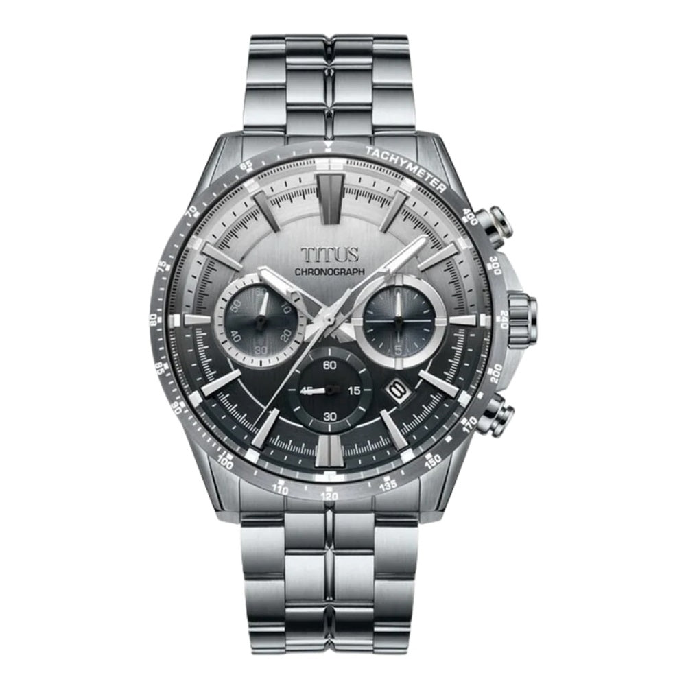 นาฬิกาผู้ชาย Saber โครโนกราฟ ระบบควอตซ์ สายสเตนเลสสตีล ขนาดตัวเรือน 44.2 มม. (W06-03337-017)