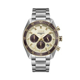 นาฬิกาผู้ชาย Modernist โครโนกราฟ ระบบควอตซ์ สายสเตนเลสสตีล ขนาดตัวเรือน 45 มม. (W06-03338-004)