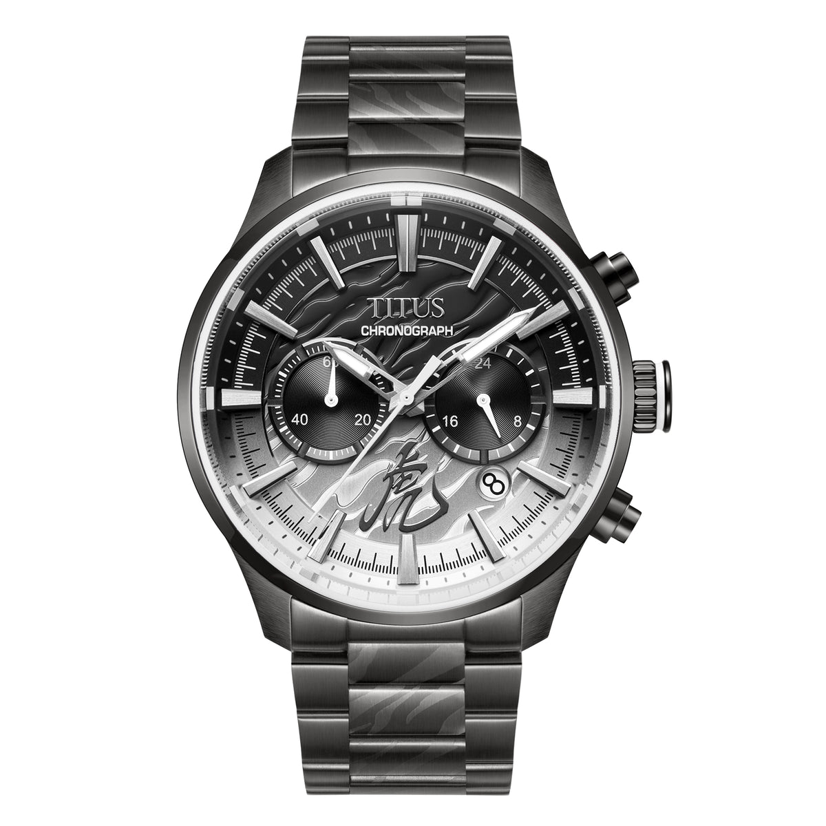 นาฬิกาผู้ชายคอลเลกชัน Saber รุ่นพิเศษ SATR เซ็ตลิมิเต็ดอิดิชัน ระบบควอตซ์ โครโนกราฟ สายสเตนเลสสตีลพร้อมสายหนัง ขนาดตัวเรือน 44.2 มม. (W06-03359-001)