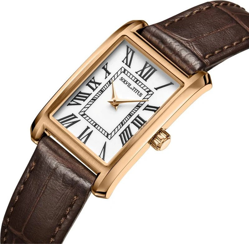 นาฬิกาผู้หญิง Fair Lady 2 เข็ม ระบบควอตซ์ สายหนัง ขนาดตัวเรือน 20.8 มม. (W06-03399-003)