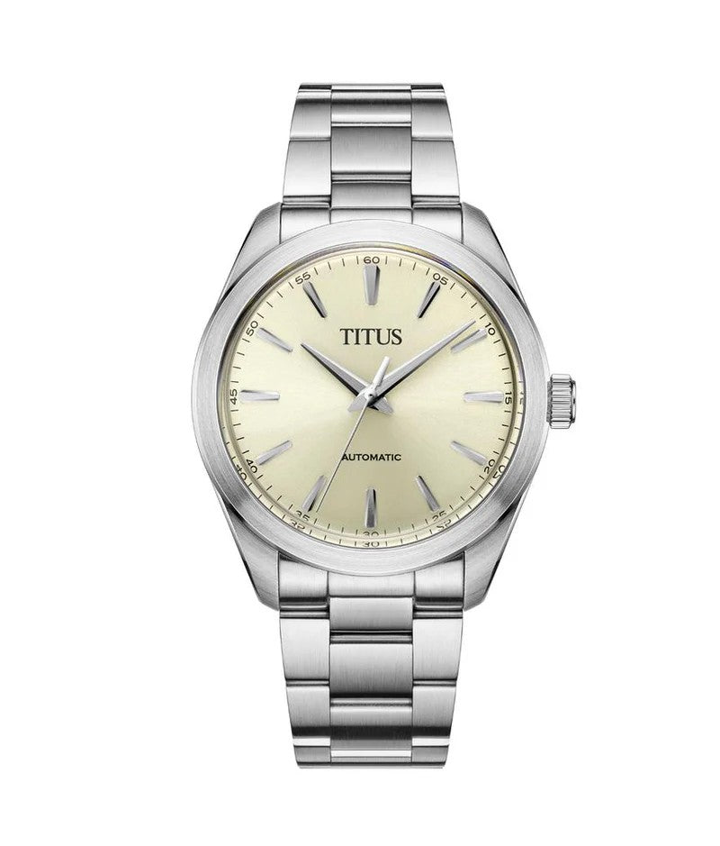 นาฬิกาผู้ชาย Cervus 3 เข็ม ระบบออโตเมติก สายสเตนเลสสตีล ขนาดตัวเรือน 39 มม. (W06-03403-001)