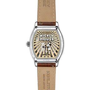 คอลเลกชัน Barrique “Mickey Mouse 95th Anniversary” นาฬิกาผู้ชาย ลิมิเตดอิดิชัน เรือนสีเงิน มัลติฟังก์ชัน ระบบออโตเมติก สายหนัง ขนาดตัวเรือน 40 มม. (W06-03352-001)