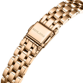 นาฬิกาผู้หญิง Barista 3 เข็ม วันที่ ระบบควอตซ์ สายสเตนเลสสตีล ขนาดตัวเรือน 24.7 มม. (W06-02825-021)