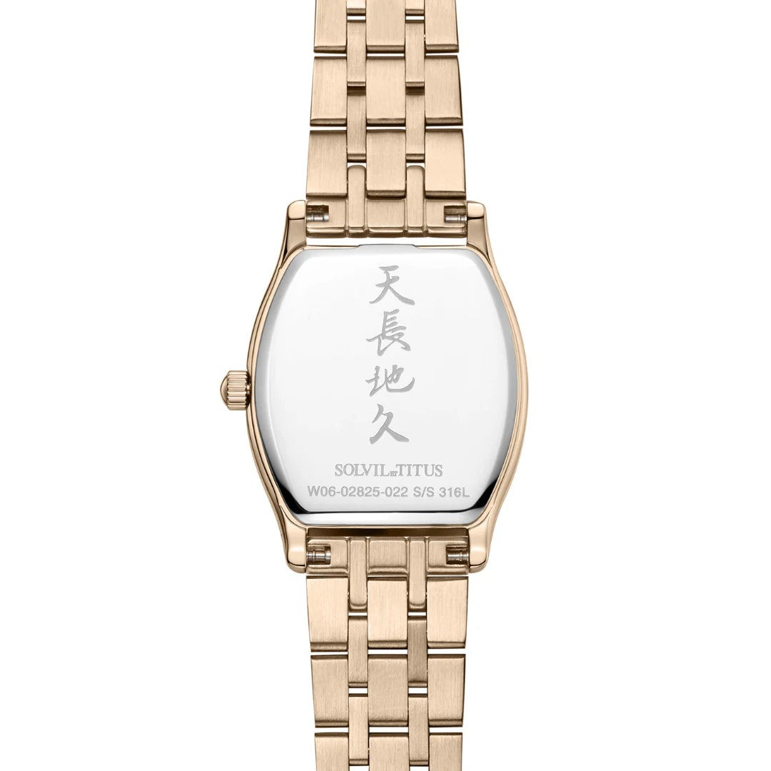 นาฬิกาผู้หญิง Barista 3 เข็ม วันที่ ระบบควอตซ์ สายสเตนเลสสตีล ขนาดตัวเรือน 24.7 มม. (W06-02825-022)