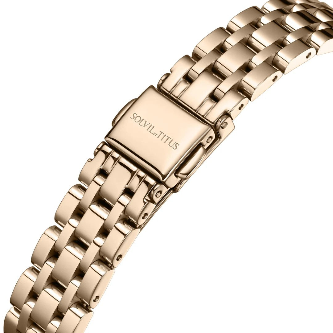 นาฬิกาผู้หญิง Barista 3 เข็ม วันที่ ระบบควอตซ์ สายสเตนเลสสตีล ขนาดตัวเรือน 24.7 มม. (W06-02825-022)