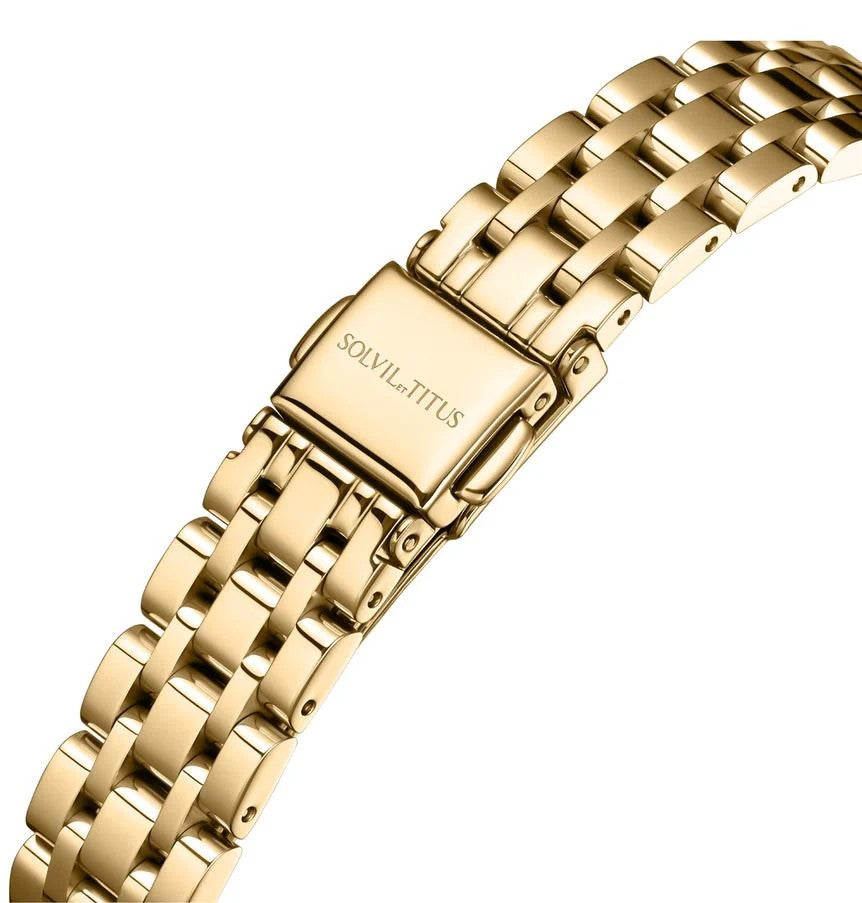 นาฬิกาผู้หญิง Barista 3 เข็ม วันที่ ระบบควอตซ์ สายสเตนเลสสตีล ขนาดตัวเรือน 24.7 มม. (W06-02825-024)