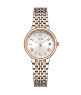 นาฬิกาผู้หญิง Fair Lady 3 เข็ม วันที่ ระบบควอตซ์ สายสแตนเลสสตีล ขนาดตัวเรือน 27 มม. (W06-03025-007)