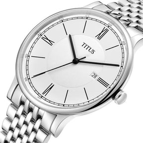 นาฬิกาผู้ชาย Classicist 3 เข็ม วันที่ ระบบควอตซ์ สายสแตนเลสสตีล (W06-03044-002)