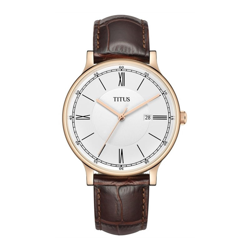 นาฬิกาผู้ชาย Classicist 3 เข็ม วันที่ ระบบควอตซ์ สายหนัง (W06-03044-006)