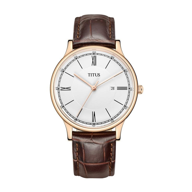 นาฬิกาผู้หญิง Classicist 3 เข็ม วันที่ ระบบควอตซ์ สายหนัง (W06-03045-006)