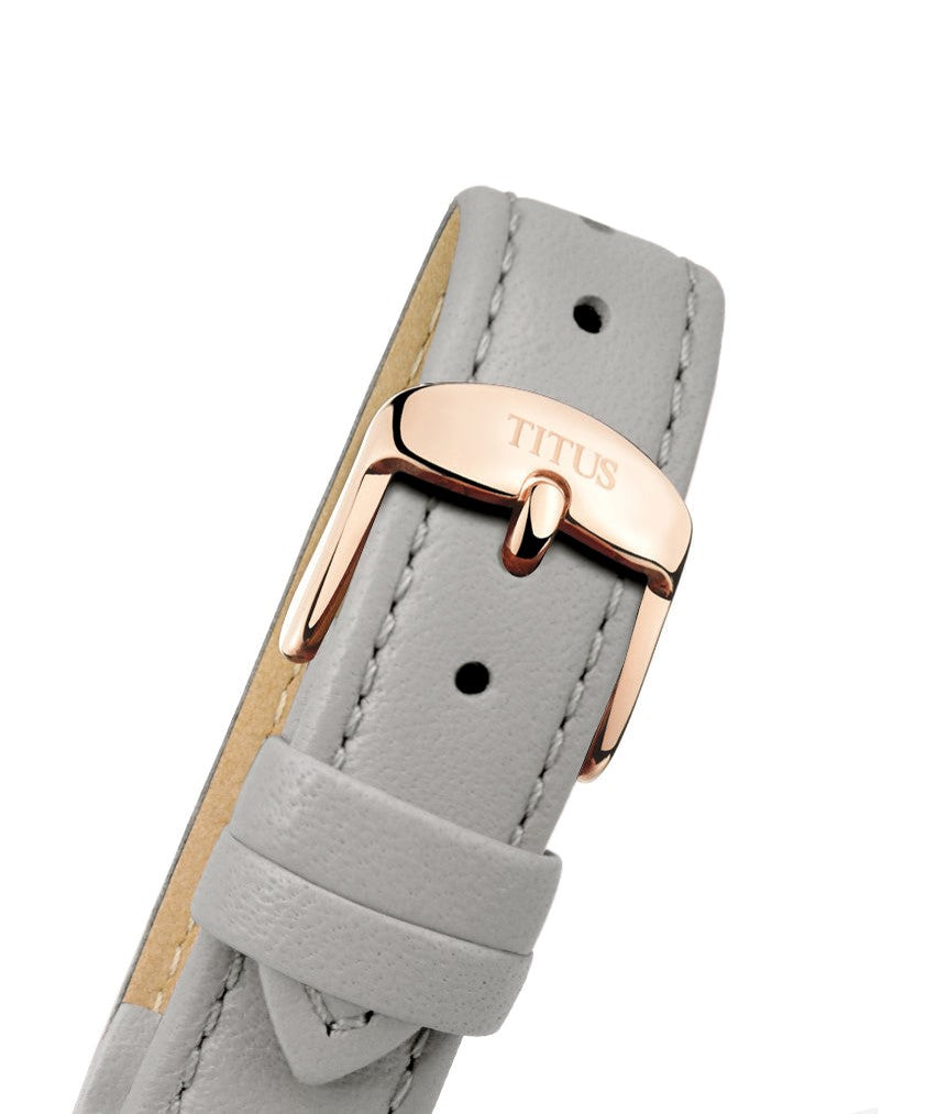 นาฬิกาผู้หญิง Fashionista มัลติฟังก์ชัน ระบบควอตซ์ สายหนัง ขนาดตัวเรือน 37 มม. (W06-03071-011)