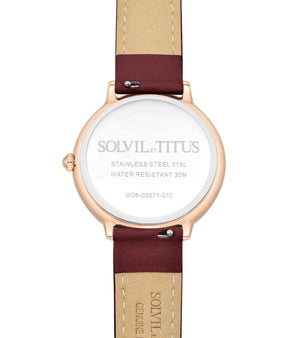 นาฬิกาผู้หญิง Fashionista มัลติฟังก์ชัน ระบบควอตซ์ สายหนัง ขนาดตัวเรือน 37 มม. (W06-03071-012)