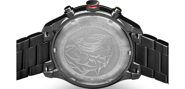 นาฬิกาผู้ชาย Saber โครโนกราฟ ระบบควอตซ์ สายสแตนเลสสตีล ขนาดตัวเรือน 44 มม. (W06-03082-031)