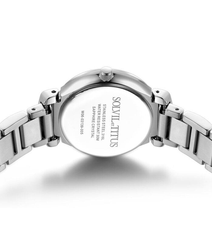 นาฬิกาผู้หญิง Fair Lady 3 เข็ม วันที่ ระบบควอตซ์ สายสแตนเลสสตีล ขนาดตัวเรือน 27 มม. (W06-03139-005)