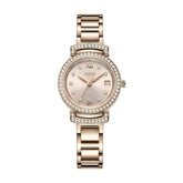 นาฬิกาผู้หญิง Fair Lady 3 เข็ม วันที่ ระบบควอตซ์ สายสเตนเลสสตีล ขนาดตัวเรือน 28 มม. (W06-03139-015)