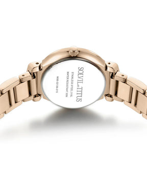 นาฬิกาผู้หญิง Fair Lady 3 เข็ม วันที่ ระบบควอตซ์ สายสเตนเลสสตีล ขนาดตัวเรือน 28 มม. (W06-03139-015)