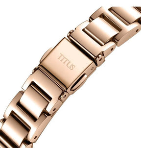 นาฬิกาผู้หญิง Fair Lady 3 เข็ม วันที่ ระบบควอตซ์ สายสเตนเลสสตีล ขนาดตัวเรือน 28 มม. (W06-03139-015)