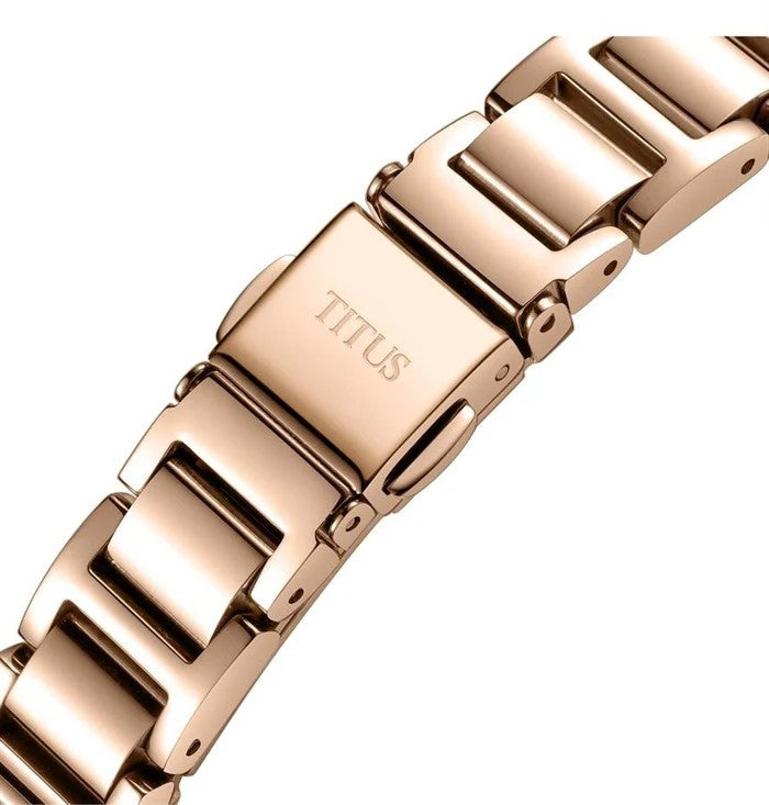 นาฬิกาผู้หญิง Fair Lady 3 เข็ม วันที่ ระบบควอตซ์ สายสเตนเลสสตีล ขนาดตัวเรือน 28 มม. (W06-03139-015)