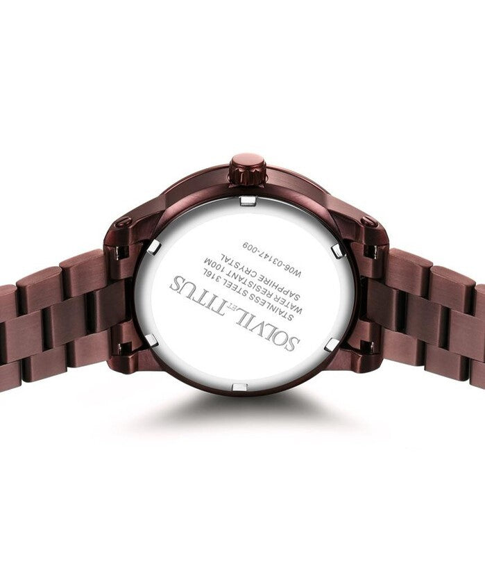 นาฬิกาผู้หญิง Aspira มัลติฟังก์ชัน ระบบควอตซ์ สแตนเลสสตีล ขนาดตัวเรือน 36 มม. (W06-03147-009)
