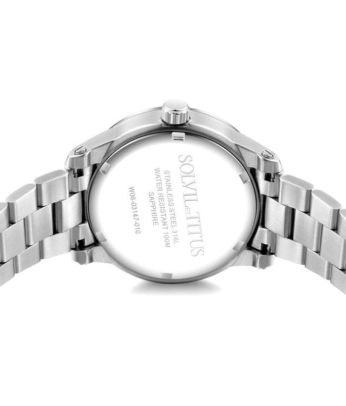 นาฬิกาผู้หญิง Aspira มัลติฟังก์ชัน ระบบควอตซ์ สแตนเลสสตีล ขนาดตัวเรือน 36 มม. (W06-03147-010)