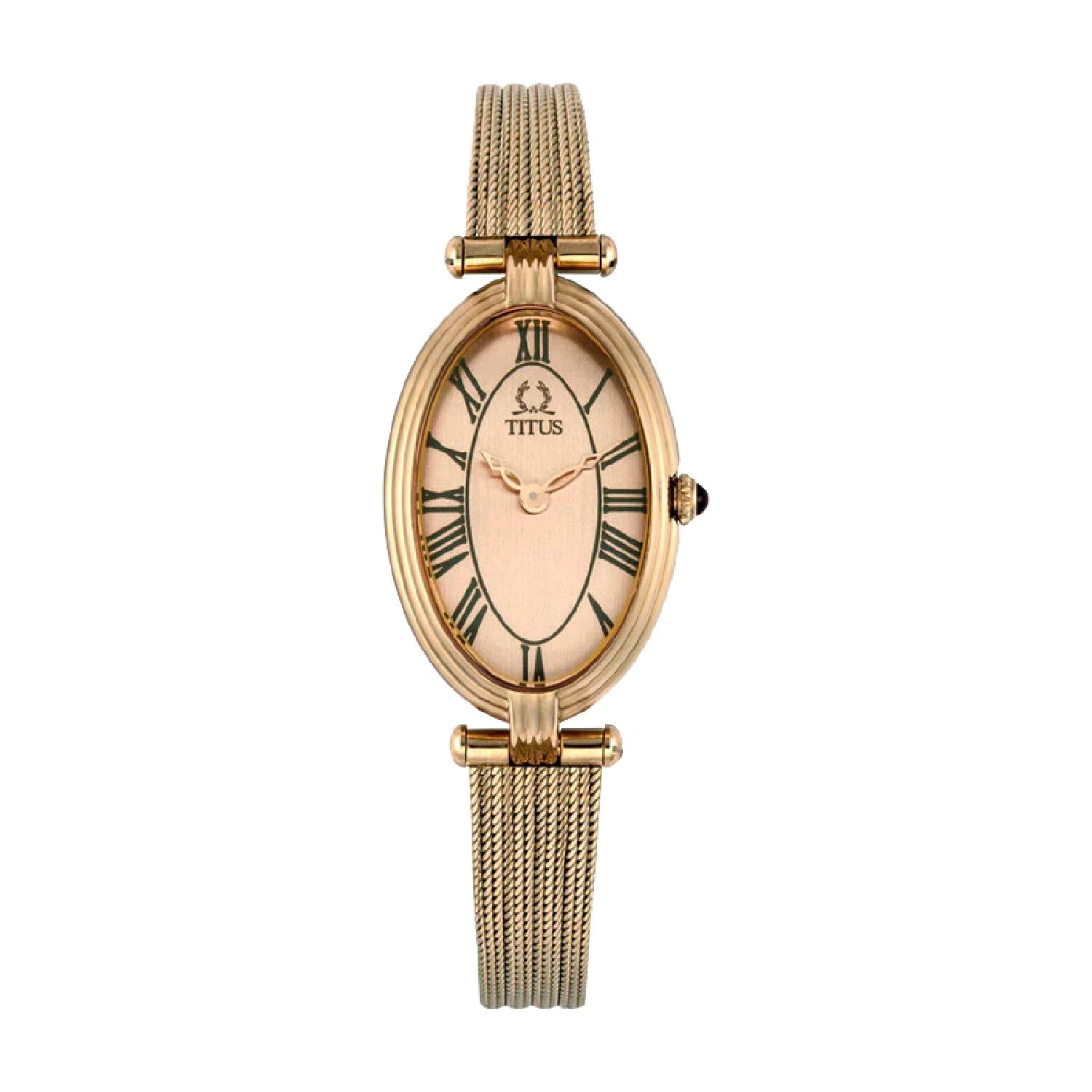 นาฬิกาผู้หญิง Once 2 เข็ม ระบบควอตซ์ สายถักสแตนเสลสตีล ขนาดตัวเรือน 22 มม. (W06-03207-012)