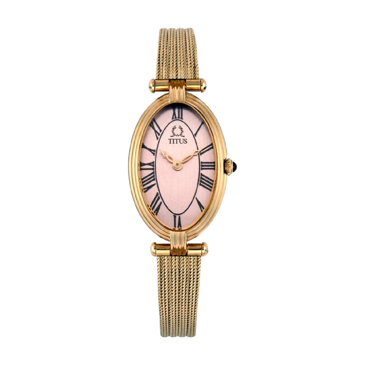 นาฬิกาผู้หญิง Once 2 เข็ม ระบบควอตซ์ สายถักสแตนเสลสตีล ขนาดตัวเรือน 22 มม. (W06-03207-013)