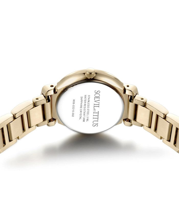 นาฬิกาผู้หญิง Fair Lady 3 เข็ม ระบบควอตซ์ สายสแตนเลสสตีล ขนาดตัวเรือน 28 มม. (W06-03215-002)