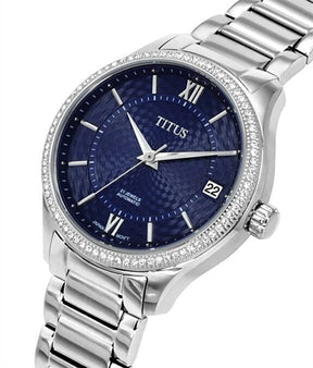 นาฬิกาผู้หญิง Silverlight 3 เข็ม วันที่ ระบบออโตเมติก สายสแตนเลสสตีล ขนาดตัวเรือน 33 มม. (W06-03230-003)