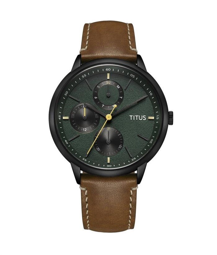 นาฬิกาผู้ชาย Nordic Tale มัลติฟังก์ชัน ระบบควอตซ์ สายหนัง ขนาดตัวเรือน 42 มม. (W06-03231-004)