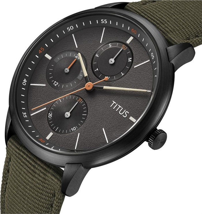 นาฬิกาผู้ชาย Nordic Tale มัลติฟังก์ชัน ระบบควอตซ์ สายไนลอน ขนาดตัวเรือน 42 มม. (W06-03231-005)