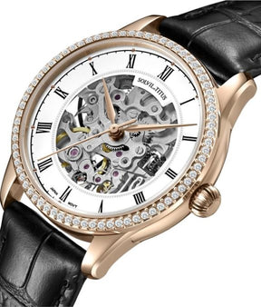 นาฬิกาผู้หญิง Enlight 3 เข็ม ระบบออโตเมติก สายหนัง ขนาดตัวเรือน 34 มม. (W06-03235-003)